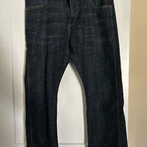Wrangler Men's Dark Blue Straight Jeans